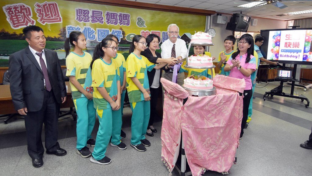 A 76th-birthday celebration — Western cake and longevity peach buns