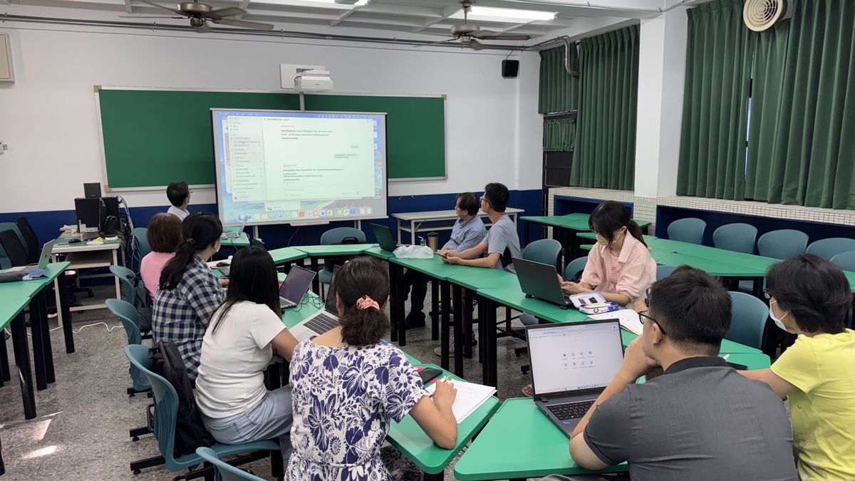 Teachers working with AI tools