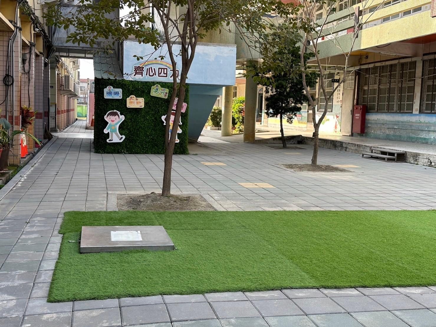 大園國小「齊心四力」布置牆——國際、創新、多元