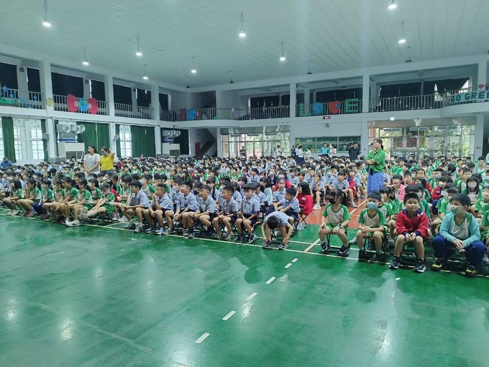 The whole school at the opening ceremony