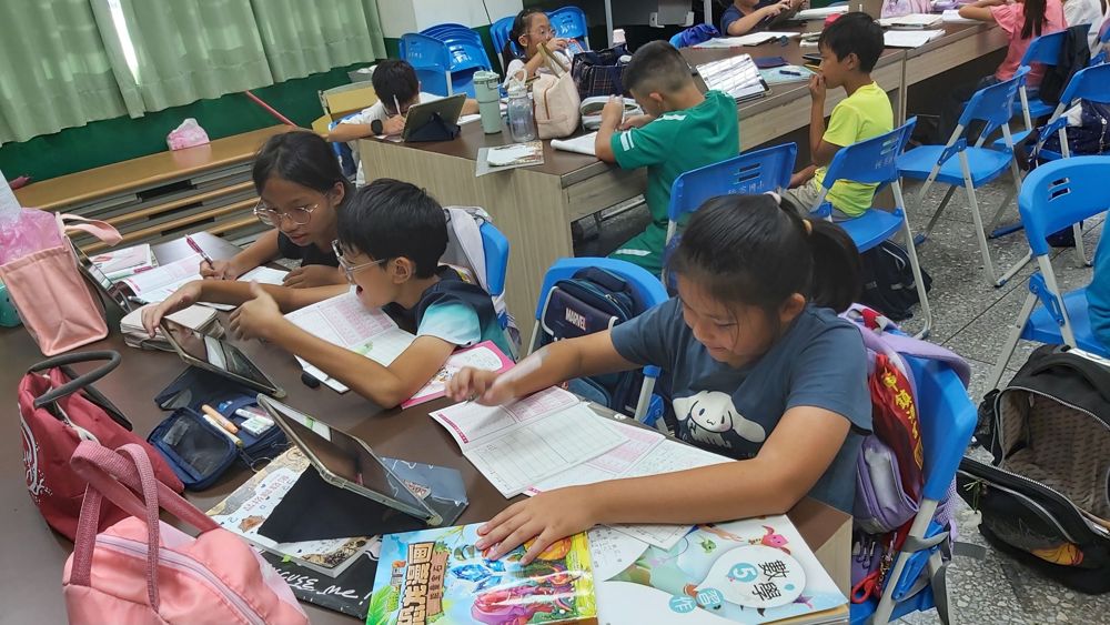 Students working together in after-school care