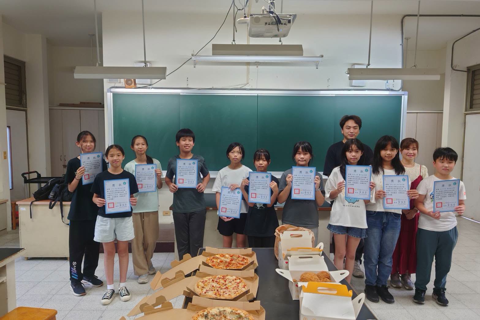 Strings farewell · students with certificates