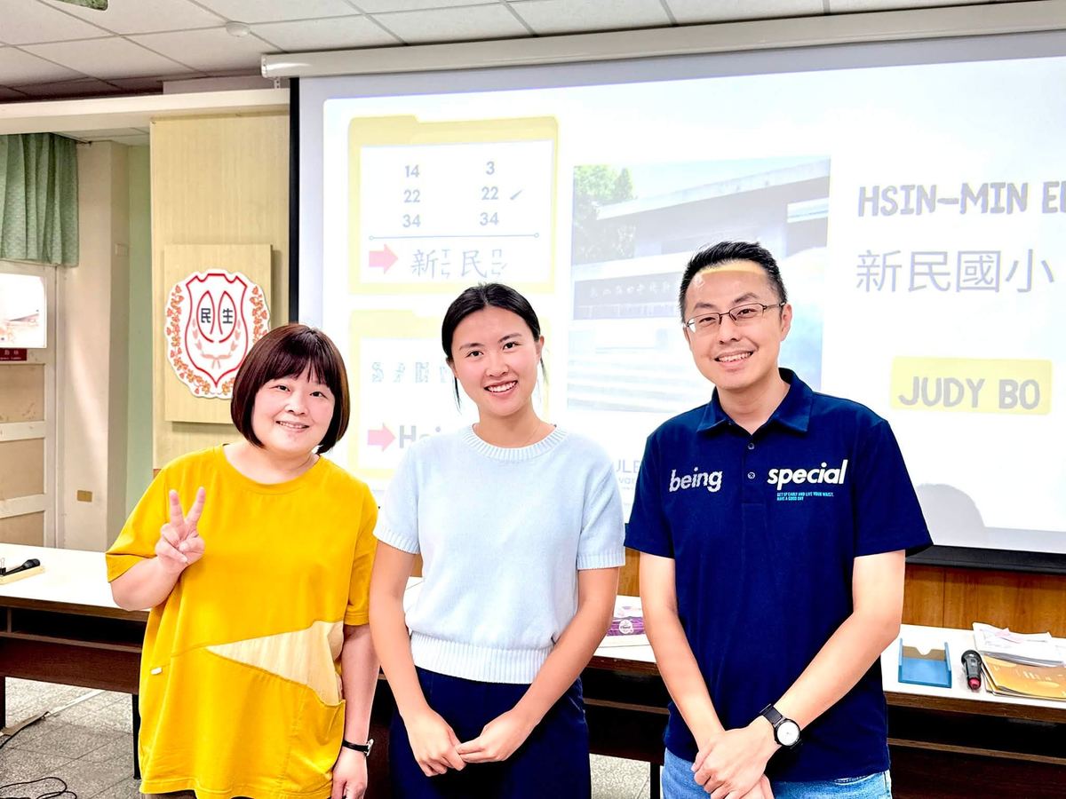 新民國小老師與ETA Judy Liu合影
