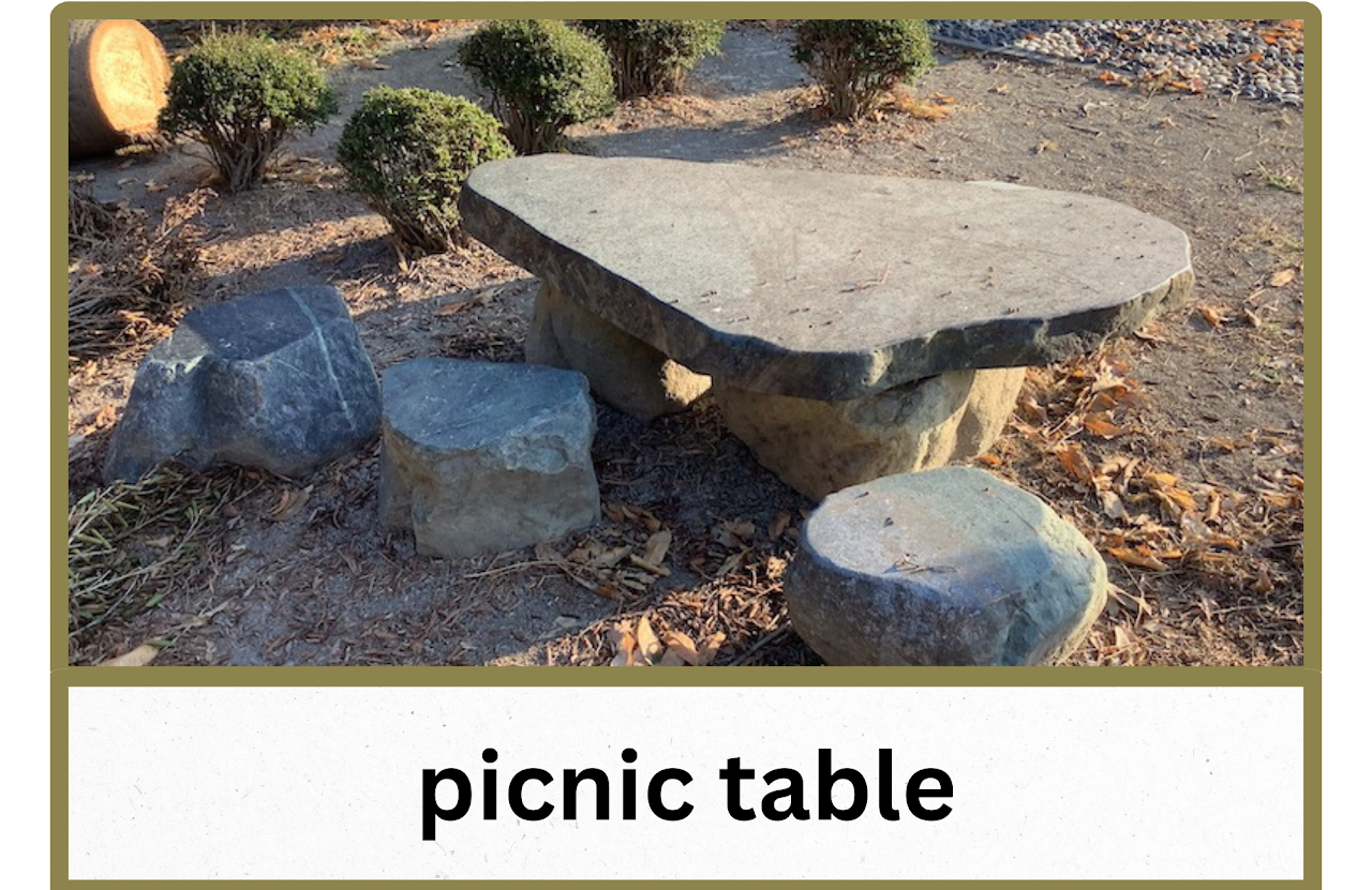 picnic table — Jhutang