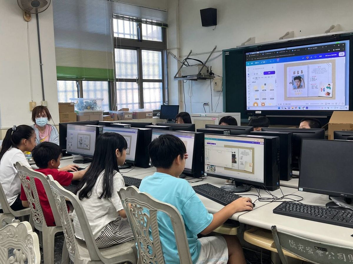 Students in a climate-data lesson