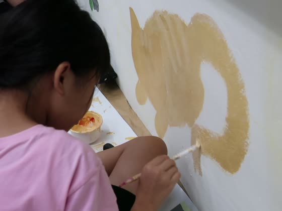 畫；油漆（paint）——萬來國小實拍