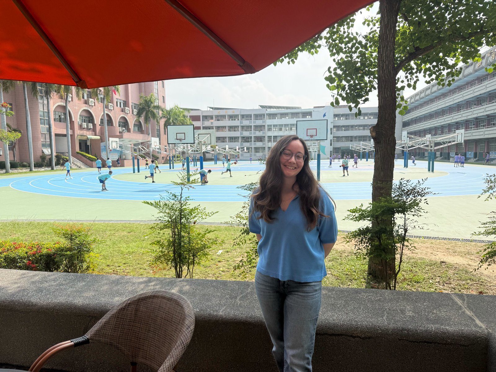 Hannah, NMU student teacher at Yangming Junior High School