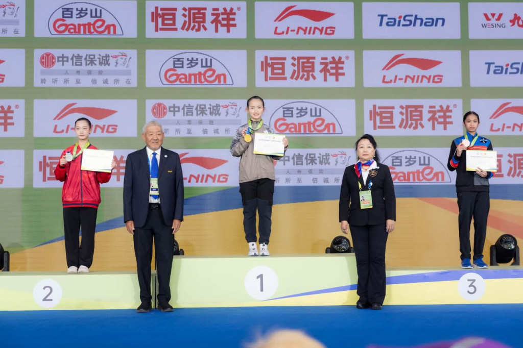 Yangming wushu team student wins gold at the 2026 World Junior Wushu Championships