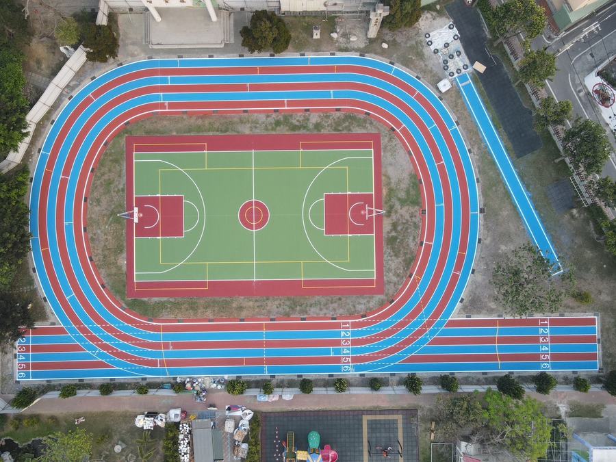The running track from above
